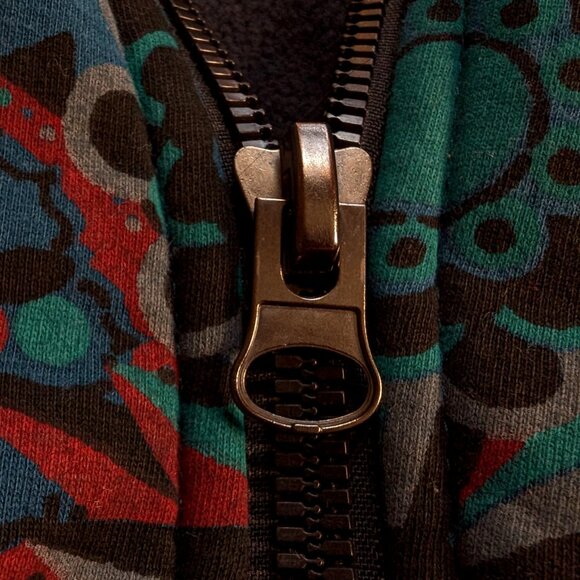 LEOPARDS & ROSES coat jacket Sz S embroidered 100% COTTON ETHICAL MADE in NEPAL - Picture 8 of 14